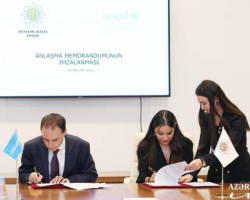 Между Фондом Гейдара Алиева и ЮНИСЕФ подписан Меморандум о взаимопонимании