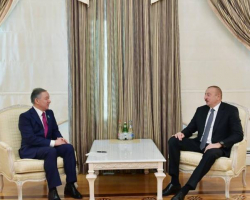 Президент Ильхам Алиев принял председателя Мажилиса Парламента Казахстана