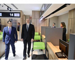 Президент Ильхам Алиев принял участие в открытии Центра DOST номер два