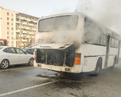 БТА распространило сообщение в связи с пожаром в автобусе