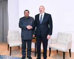 В Давосе состоялась встреча Президента Ильхама Алиева с генеральным секретарем ОПЕК Мохаммедом Баркиндо